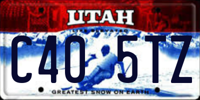 UT license plate C405TZ