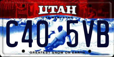 UT license plate C405VB