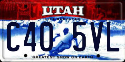UT license plate C405VL