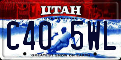 UT license plate C405WL