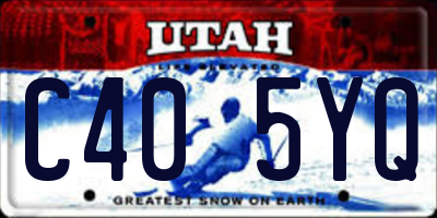 UT license plate C405YQ