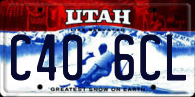 UT license plate C406CL