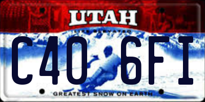 UT license plate C406FI
