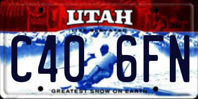 UT license plate C406FN