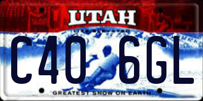 UT license plate C406GL