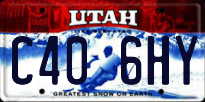 UT license plate C406HY