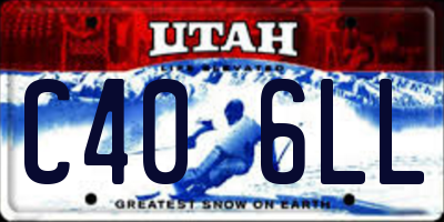 UT license plate C406LL