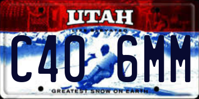 UT license plate C406MM