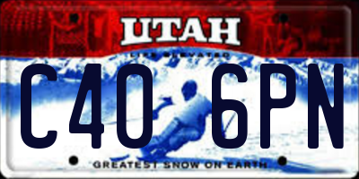 UT license plate C406PN