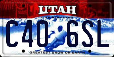 UT license plate C406SL