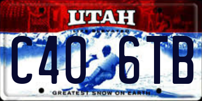 UT license plate C406TB