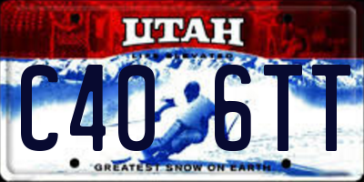 UT license plate C406TT