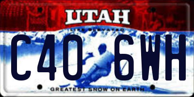 UT license plate C406WH