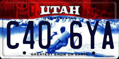 UT license plate C406YA