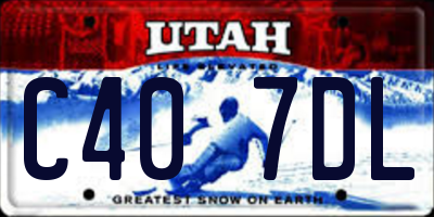 UT license plate C407DL