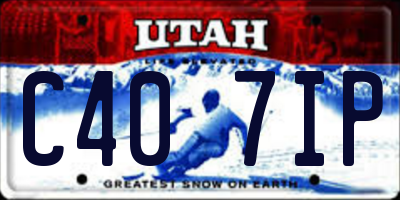 UT license plate C407IP