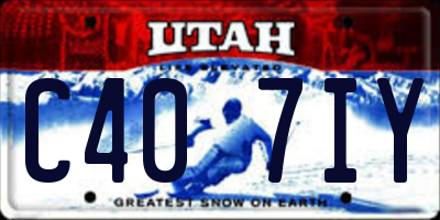 UT license plate C407IY
