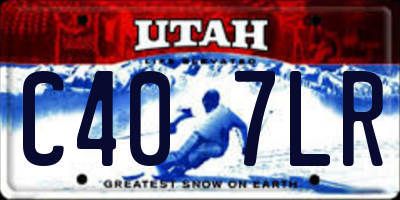 UT license plate C407LR
