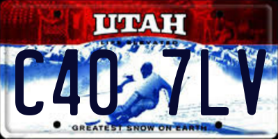 UT license plate C407LV