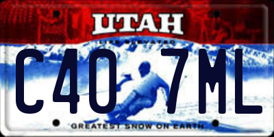 UT license plate C407ML