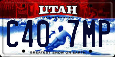 UT license plate C407MP