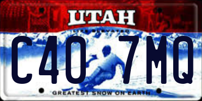 UT license plate C407MQ
