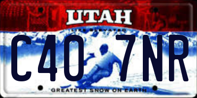 UT license plate C407NR