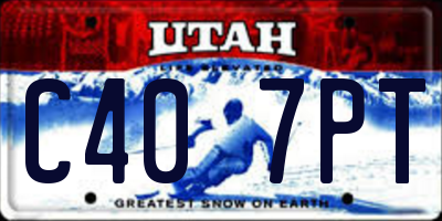 UT license plate C407PT