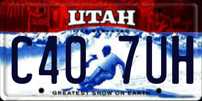 UT license plate C407UH