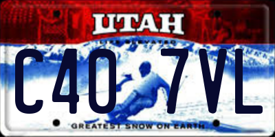 UT license plate C407VL