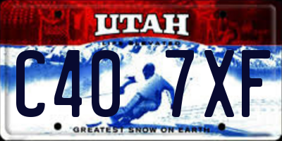 UT license plate C407XF