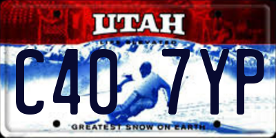 UT license plate C407YP