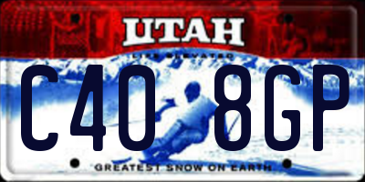 UT license plate C408GP