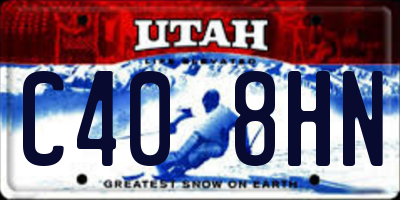 UT license plate C408HN