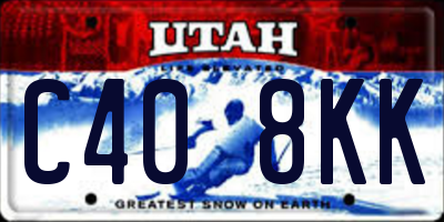 UT license plate C408KK