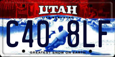 UT license plate C408LF