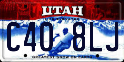 UT license plate C408LJ