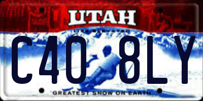 UT license plate C408LY
