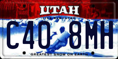 UT license plate C408MH