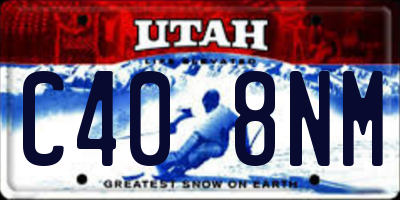 UT license plate C408NM
