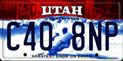 UT license plate C408NP