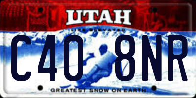 UT license plate C408NR