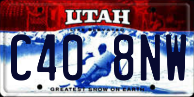 UT license plate C408NW