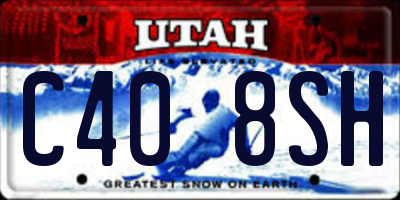 UT license plate C408SH
