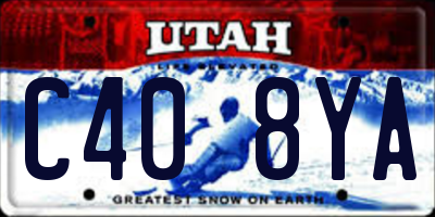 UT license plate C408YA