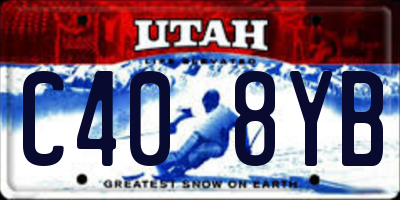UT license plate C408YB