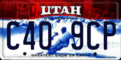 UT license plate C409CP