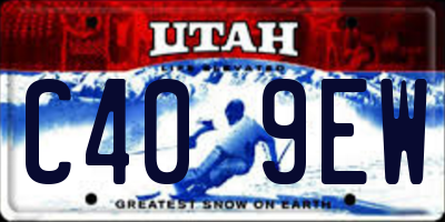 UT license plate C409EW