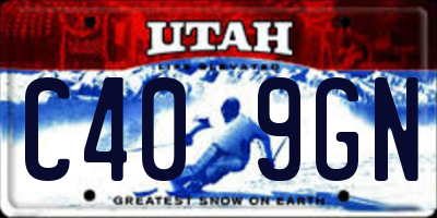 UT license plate C409GN
