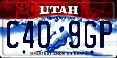 UT license plate C409GP